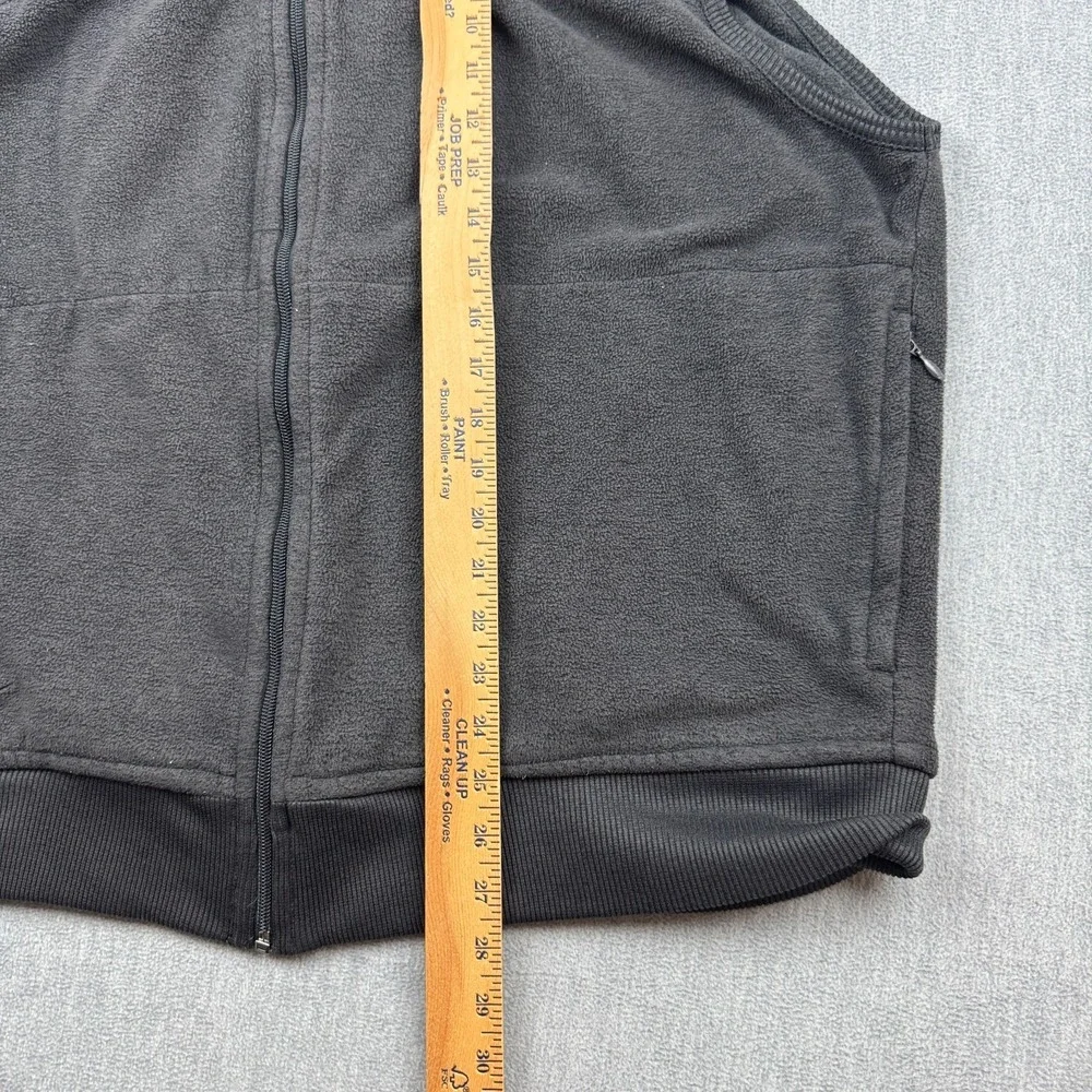 Vintage Nike Golf Vest Mens Large Gray Full Zip Fleece Pockets Jacket Sleeveless